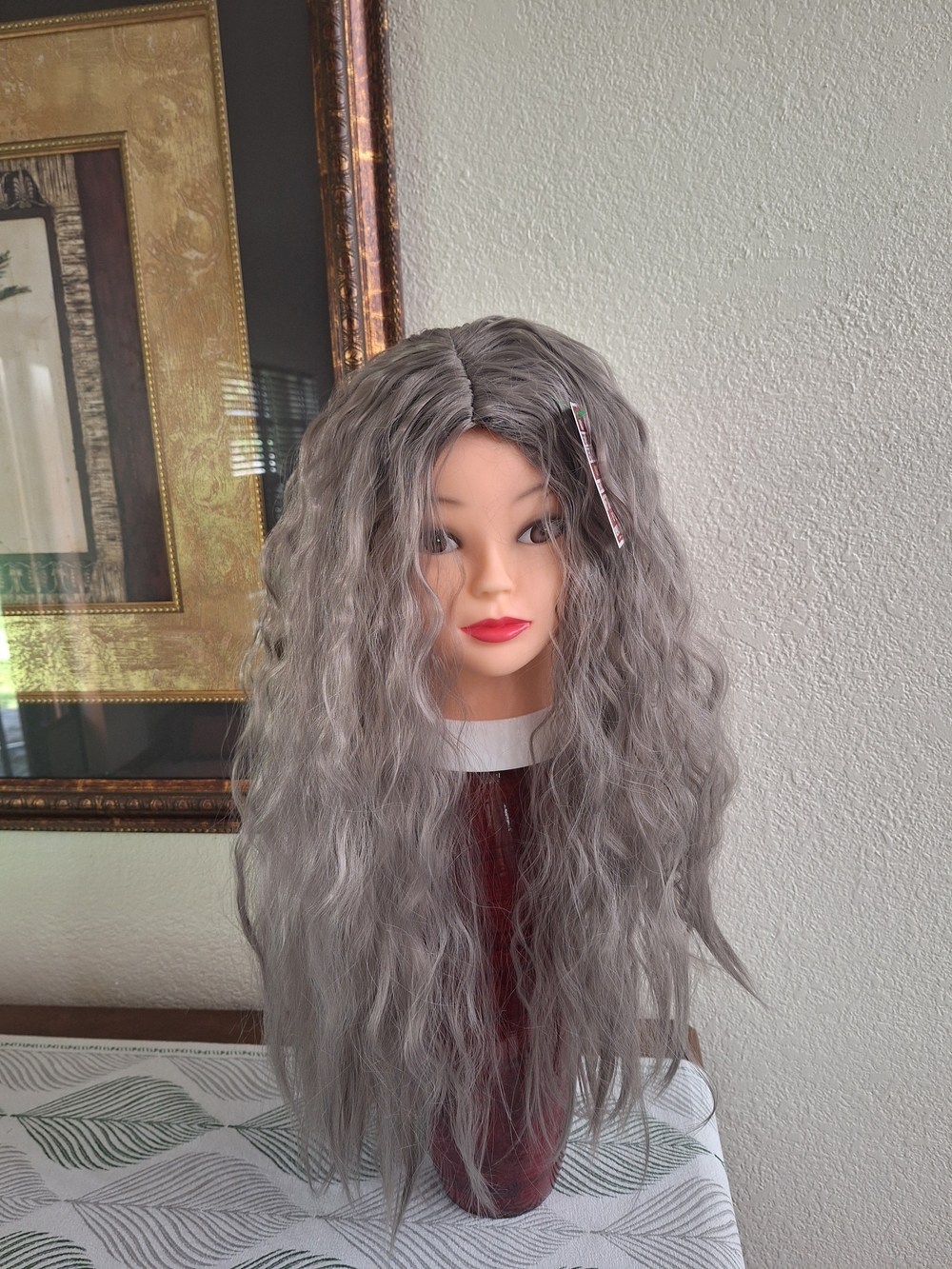 Gray Wavy Long Women's Styling Wig - Unbranded